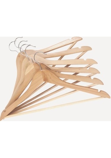 Ahşap Elbise Askısı 12 Adet. Ahşap