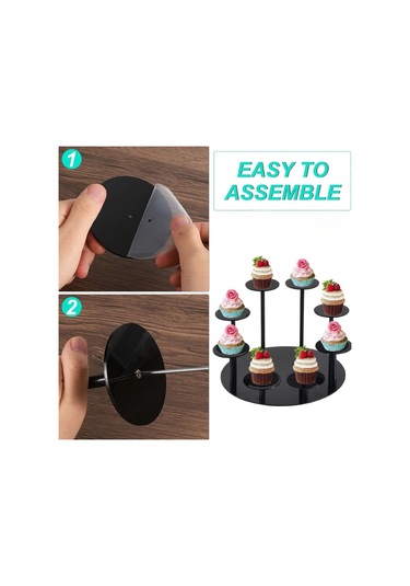 Cbtx Yx034 Akrilik Cupcake Raf Karikatür Kek Standı Siyah