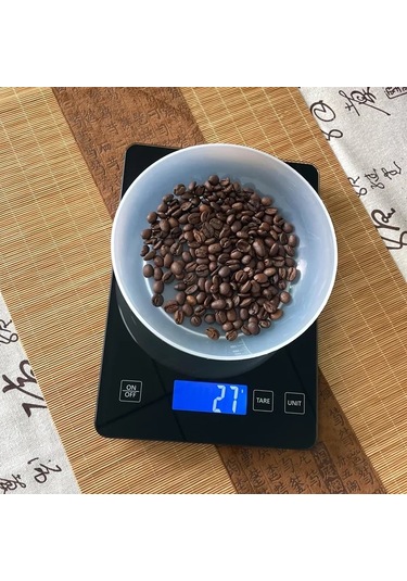 Dashanshop Siyah Mutfak Terazisi Evde Pişirme İçin 15kg 1g Hassas Dijital Meyve Sebze Tartısı -