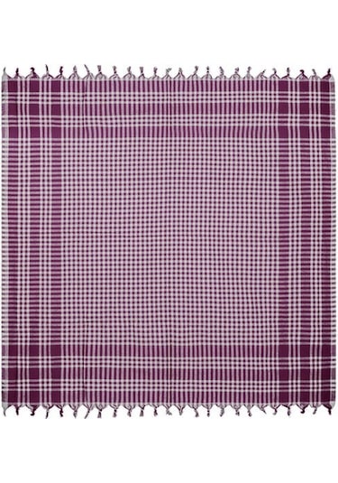 Evidea Soft Ekoseli Piknik Örtüsü - Bordo - 165x165 Cm Bordo