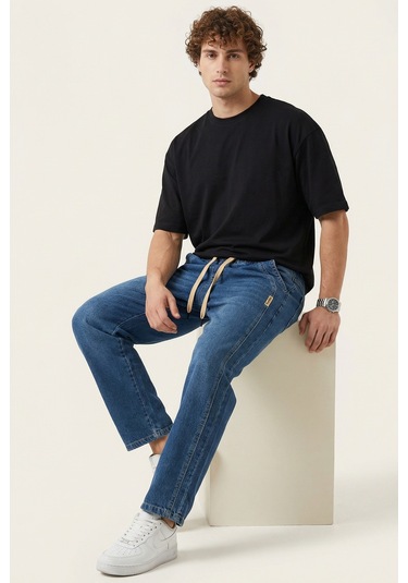 Bigdart Erkek Rahat Kesim Baggy Jean Pantolon 30076 - Lacivert
