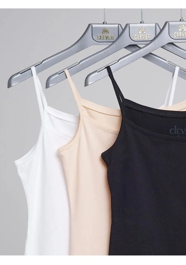 Clever Wear Dar Askılı Pamuklu Atlet 158945919 Siyah