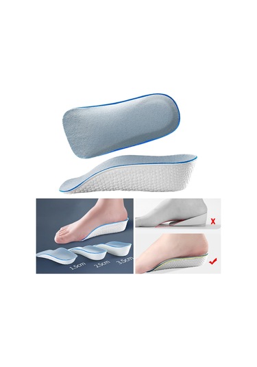 Suntek 2 Adet Görünmez Topuk Kaldırma Uçları Uzun 3,5-cm