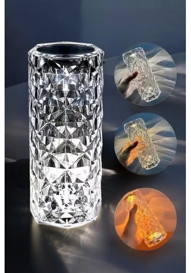 Dokunmatik Kristal Gece Lambası Hediyelik Çok Renkli