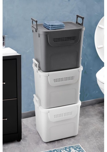 Geseus Motek Mybox 1x30 Litre Kulplu Çok Amaçlı Organizer Saklama Kutusu-mt-35 001