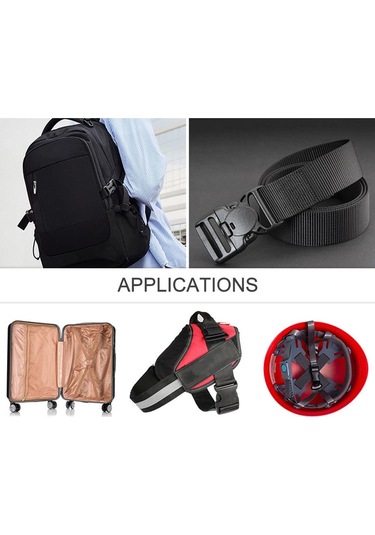 12 Adet Çift Yayın Plastik Tokalar Sapanlar Sırt Çantası Bavul Açık İçin Toka Klipleri Siyah