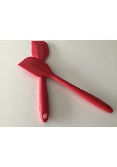 Pink Rose büyük boy silikon spatula, hamur  sıyırıcı (3lü set)
