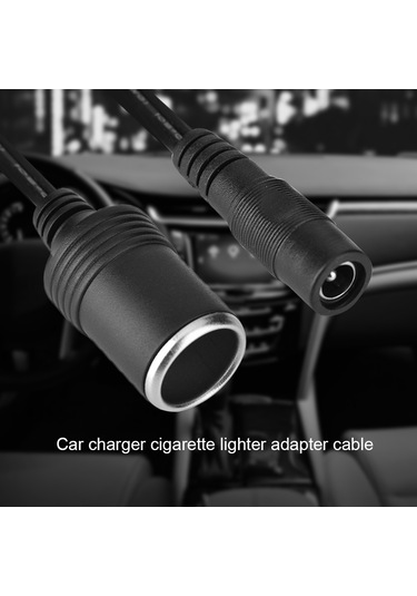 Moveevo 12v Araba Sigara Çakmak Adaptörü - 5.5 2.1mm Dc Dişi Bağlantı, 30cm Uzunluk, Saf Bakır Tel, Araba Hava Pompa Ve Buzdolabı İçin