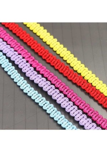 Flybuy 50m Uzunluk Polyester İpek Dantel Kemer, 0.8cm Genişlik, Bej/beyaz, Dekoratif Aksesuarlar İçin