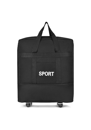 Seyahat İşi İçin Genişletilebilir Bavul Çantası Katlanabilir Tekerlekli Bagaj Çantası 22inch