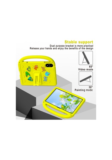 Xiaomi Poco Pad/redmi Pad Pro Kickstand Eva + Pc Kılıfı Omuz Askılı Tablet Kılıfı - Sarı Tablet Kılıfı