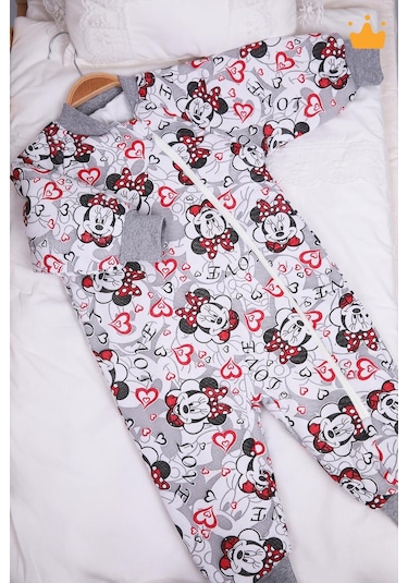 Begisa Elyaf Dolgulu 2.5 Tog Mickey Desen Çocuk Uyku Tulumu Çok Renkli