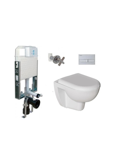 Visam-Akgün Gömme Rezervuar Asma Klozet Seti 5 Parça Tam Set