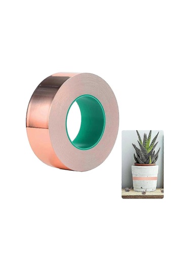 20 M 30 Mm Genişliğinde İletken Yapışkanlı Sümüklü Böcek Kovucu Bakır Folyo Bant Diğer