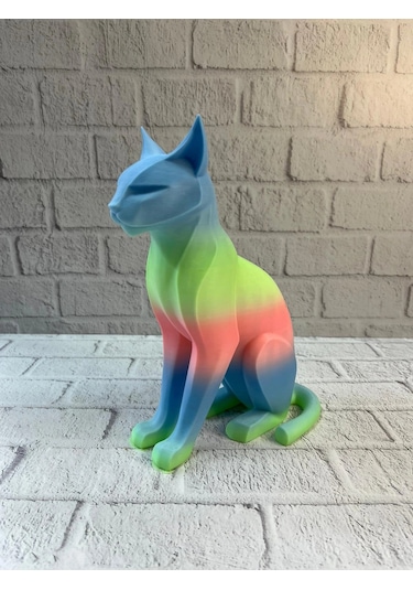 Açık Rainbow Kedi Biblo Modern Salon Ve Raf Dekoru