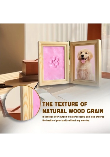 Fochsia Kırmızı Evcil Hayvan Pati Fotoğraf Çerçevesi - Kilde Pati İzi Yapımı Ve Anı Kiti