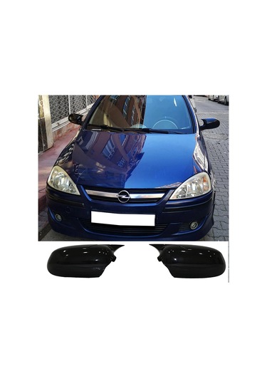 Opel Corsa C Batman Yarasa Ayna Kapağı Parlak Siyah Abs 2000 2001 2002 2003 2004 2005 2006