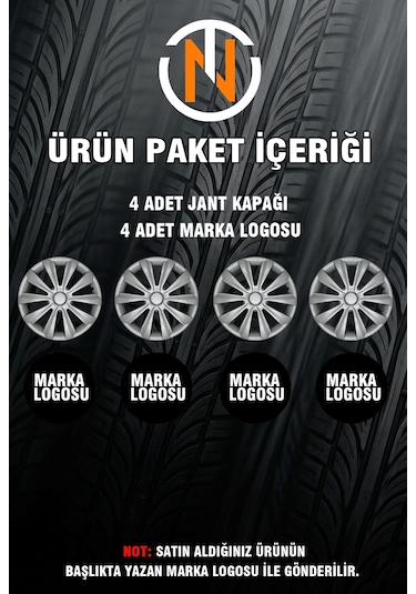 Bmw 16 İnç Jant Kapağı Takım Gri G119