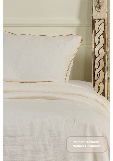 Elart Palermo Comfort Uyku Seti Çift Kişilik 3 Parça 220x240 Cm Krem Krem