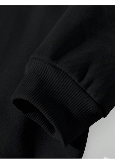 Coko Serisi 1Pc Slogan Graphic Lined Sweatshirt