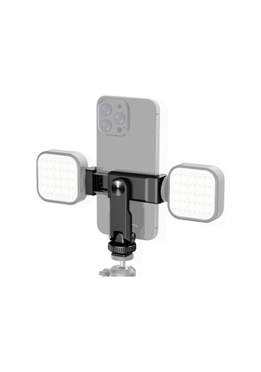 Kangvka Plastik Telefon Tutucu 360 Derece Döner 2 Soğuk Ayaklı 60-90mm Genişlik Siyah