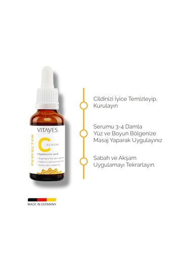 Vitayes Vitamin C + Hyaluronik Asit Serum 2 x 30 ML