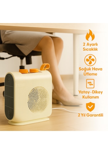 Lina 2000w Elektrikli Isıtıcı Fanlı, Termostatlı, Termik Kesicili, Soğuk Ve Sıcak Hava Üfleme