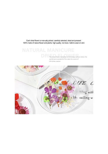 Shineyee "3d Manikür Çiçek Dekorasyon Seti - Doğal Kurutulmuş Çiçeklerle Özel Tasarımlar"