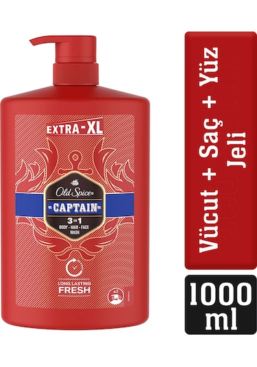 Old Spice Captain Erkekler İçin Duş Jeli Ve Şampuan 1 L