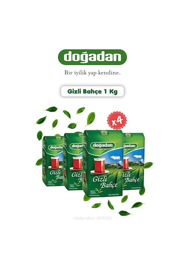 Doğadan 4 Adet Dökme Çay Gizli Bahçe 1 Kg Ve Rosie