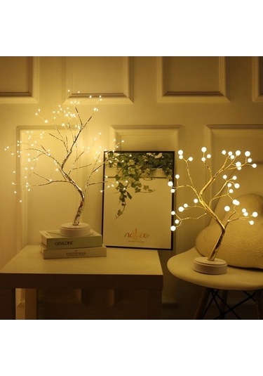 Didadodo Çok Renkli Led Gece Lambası Mini Noel Ağacı Bakır Tel Aydınlatma 108 Leds Çok Renkli