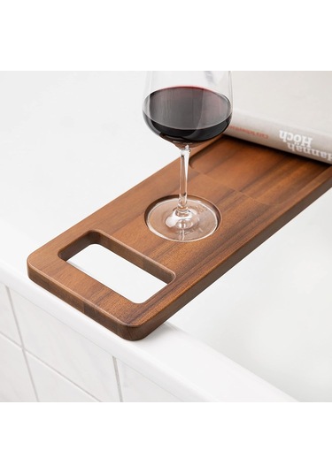 Küvet Tepsisi Banyo Depolama Rafı Ceviz