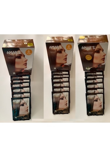 Amar's Henna Kına İçeren Saç Boyası 3 x 6'lı