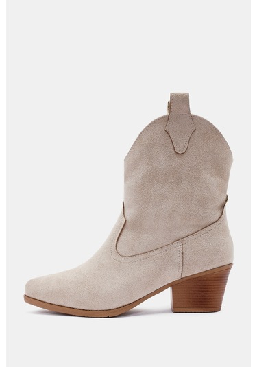 Tepic Kadın Bej Western Bot Bej
