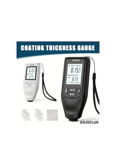 Honeybeeshop Anjkflur Hw400 Beyaz Dijital Araç Boya Kalınlık Ölçer Otomatik 0 2000um Hassas Ölçüm Aleti Oto Kaporta İnceleme