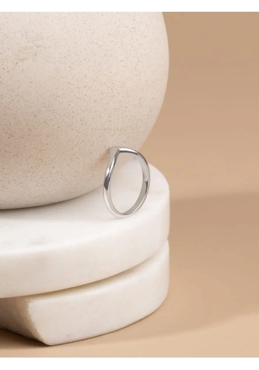 Sılverme İnce 925 Ayar Gümüş Falanks Yüzük. 94660381 Gri