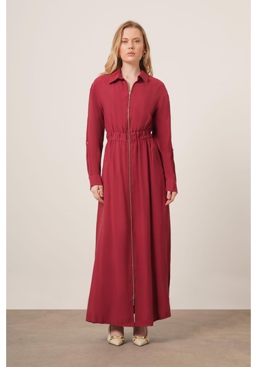 Ftz Women Kadın Modal Elbise Bordo 31033 Bordo