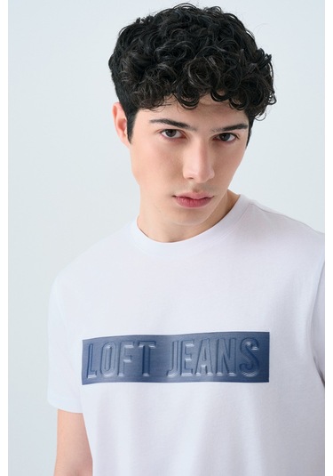 Loft Erkek Tişört Lf2039272 Beyaz