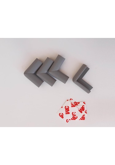 Laynbebe- Slim (İnce) Kauçuk Kenar + Köşe Koruyucu Set Gri Çok Renkli
