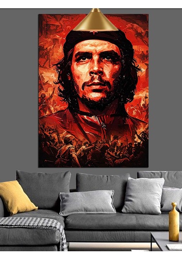 Che Guevara Ünlü Portresi Dekoratif Kanvas - Mdf Ahşap Tablo