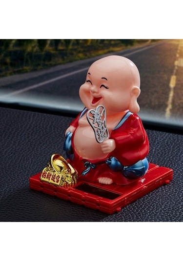 Joyhub Araba Aksesuarları Sevimli Sallayarak Kafa Güneş Küçük Keşiş Yaratıcı Araba Dekorasyon Küçük Keşiş Süsler Siyah Yok Havalandırma