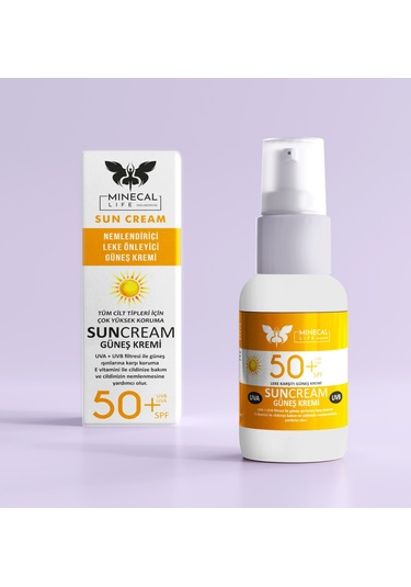 Minecal Life Spf 50+ Kırışıklık ve Lekenmeyi Önleyici Güneş Kremi 50 ML
