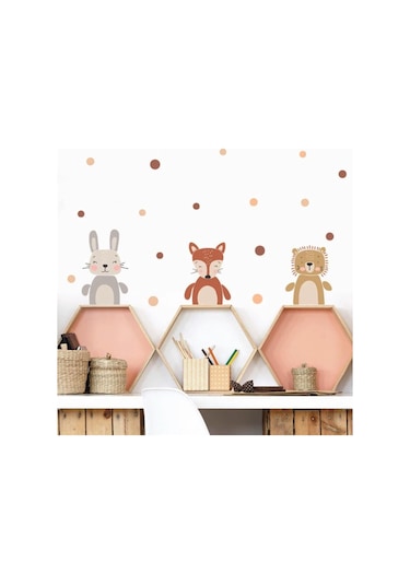 Boho Hayvanlar Alemi Duvar Dekorasyon Sticker