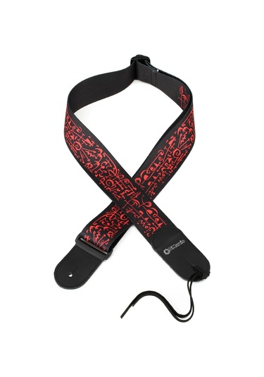 DiMarzio DD3143 Steve Vai Graphic Web Guitar Strap with Leather E
