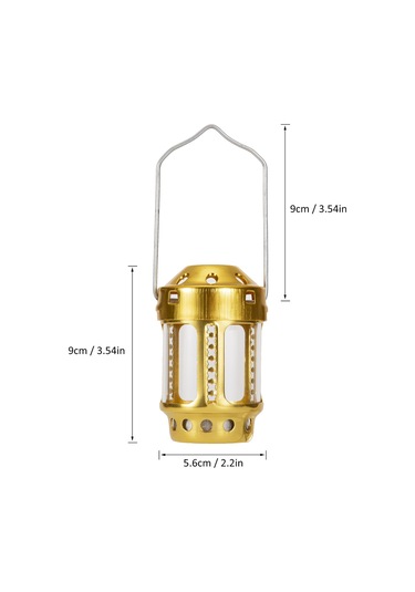 Altın Taşınabilir Mum Fener Gece Balıkçılığı Asılı Açık Kamp Y27407g-2 Altın Altın