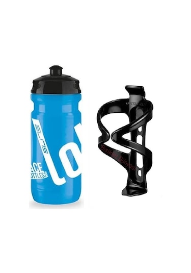 Elite Loli Bisiklet Plastik Matara, Suluk + Matara Kafesi 600 ML - Mavi