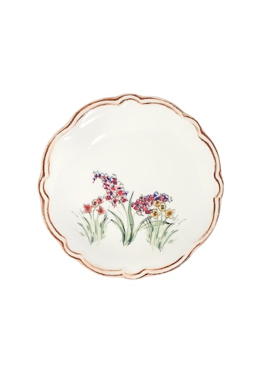 Porser Porselen Amber Pasta Takımı 22cm 6 Kişilik 6 Parça Çok Renkli