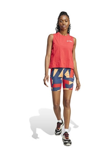 Adidas Wmt 8ın T Aop Kadın Koşu Taytı Je9417 Turuncu Turuncu