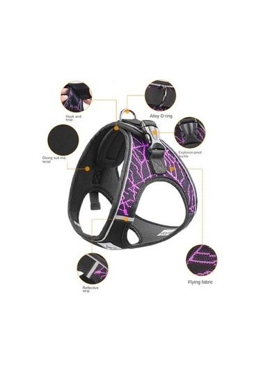 Soulader Köpek Tasması Yelek Tarzı Göğüs Ve Sırttan Bağlamalı Evcil Hayvan Gezdirme Ürünü Yansıtıcı Işıklı Küçük Orta Boy Köpekler İçin