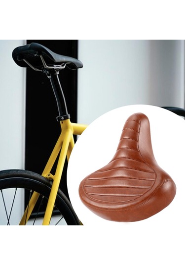 Suntek Bisiklet Sele Yastık Yol Selesi Pu Bellek Kahverengi